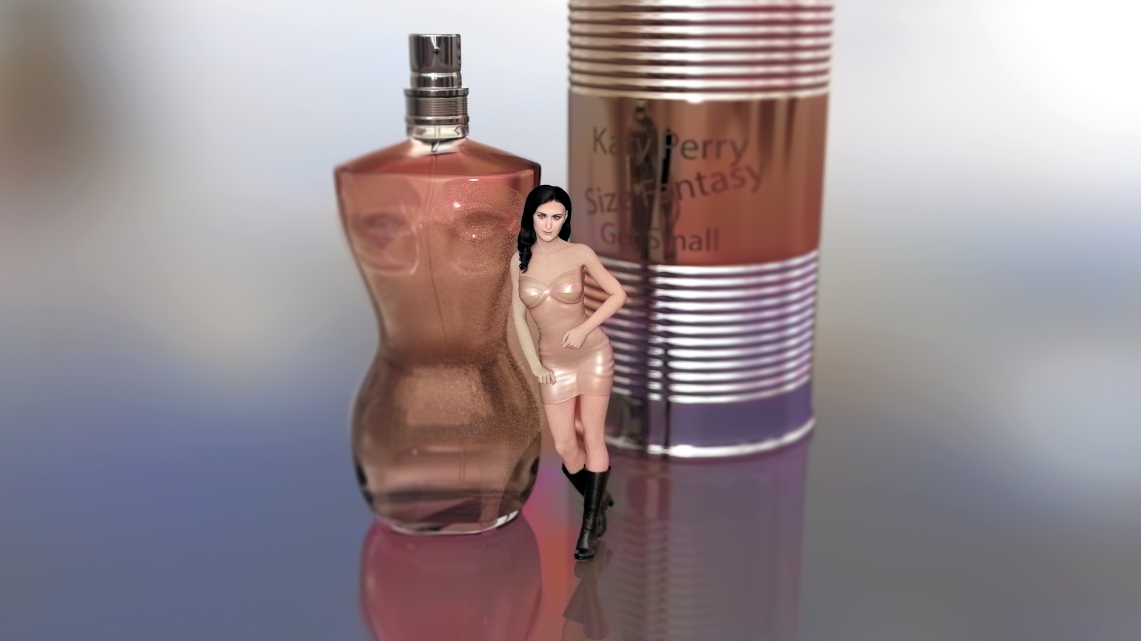Katy Perry's new advertising campaign for her shrink-you perfume.jpg