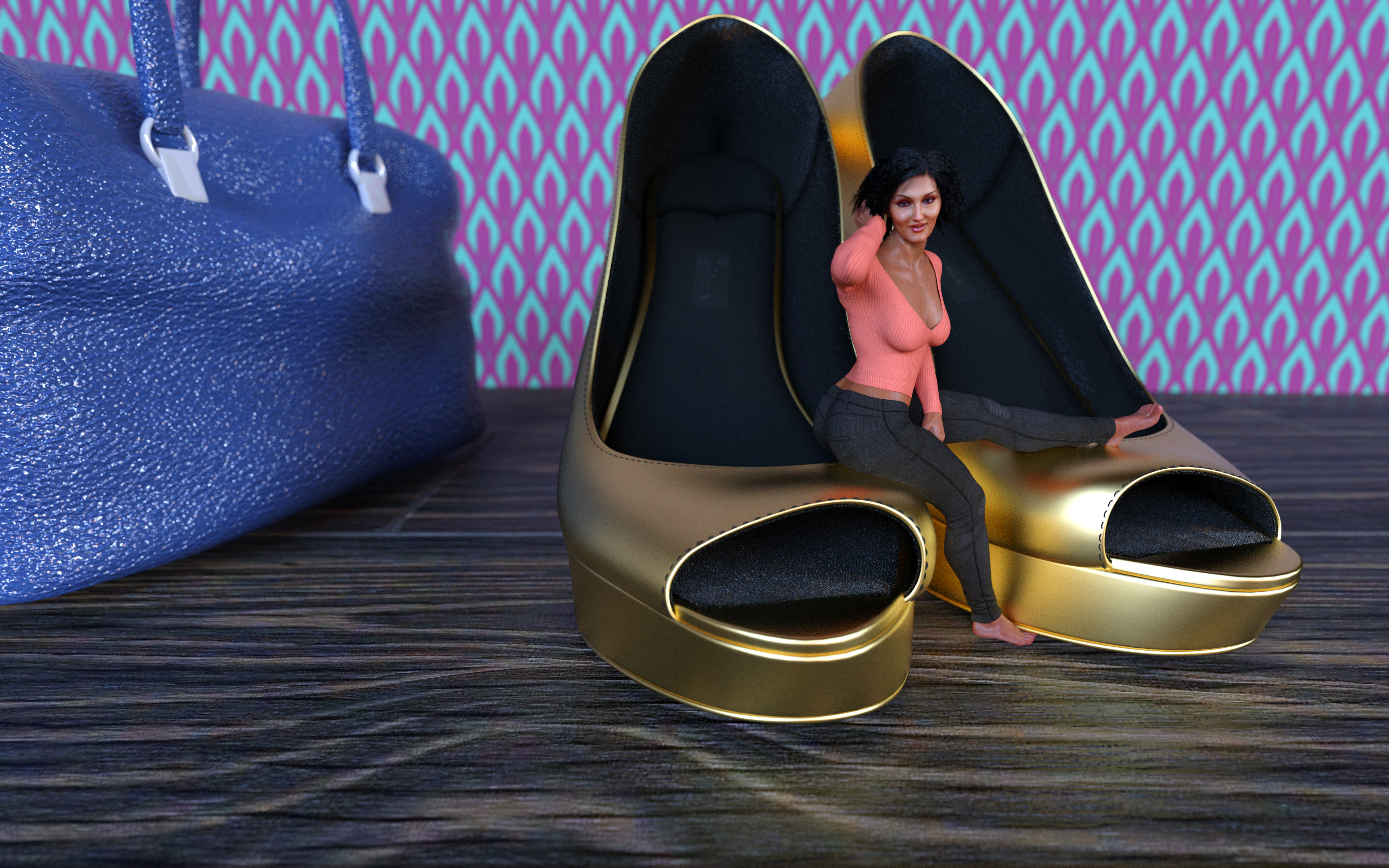 Norma rests on her shoes.jpg